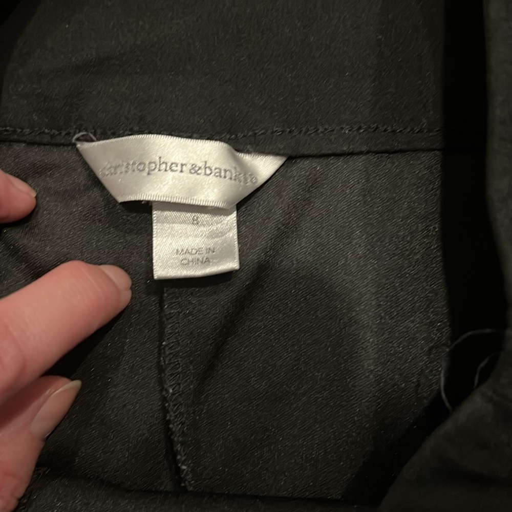 Christopher & Banks black skort size 8 - Picture 4 of 5